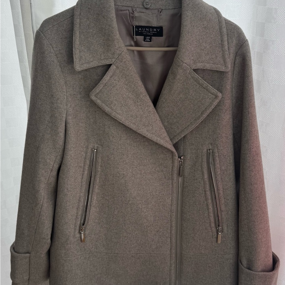 Laundry By Shelli Segal Women's Taupe Pea Coat